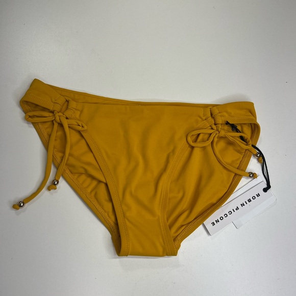Robin Piccone Luca Side Tie Bikini Bottom in Mustard Yellow New With Tags Medium - Picture 12 of 12